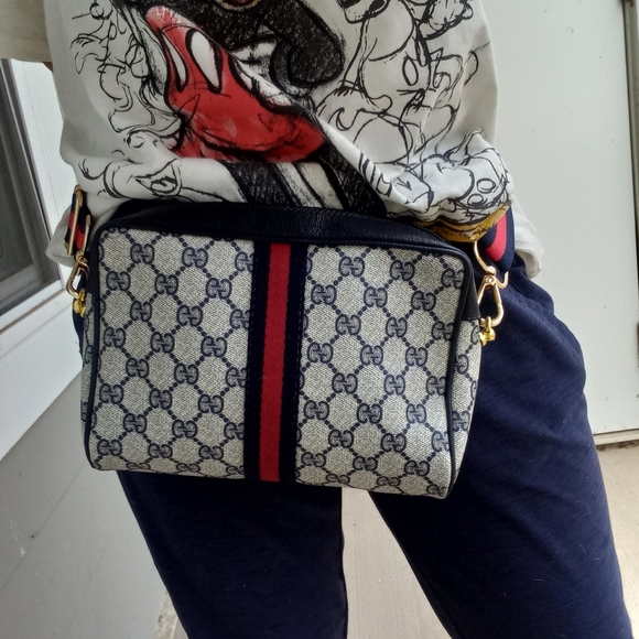 Gucci Handbags - Authentic Vintage Gucci GG Monogram Supreme Web Clutch Fanny Bum Belt Crossbody